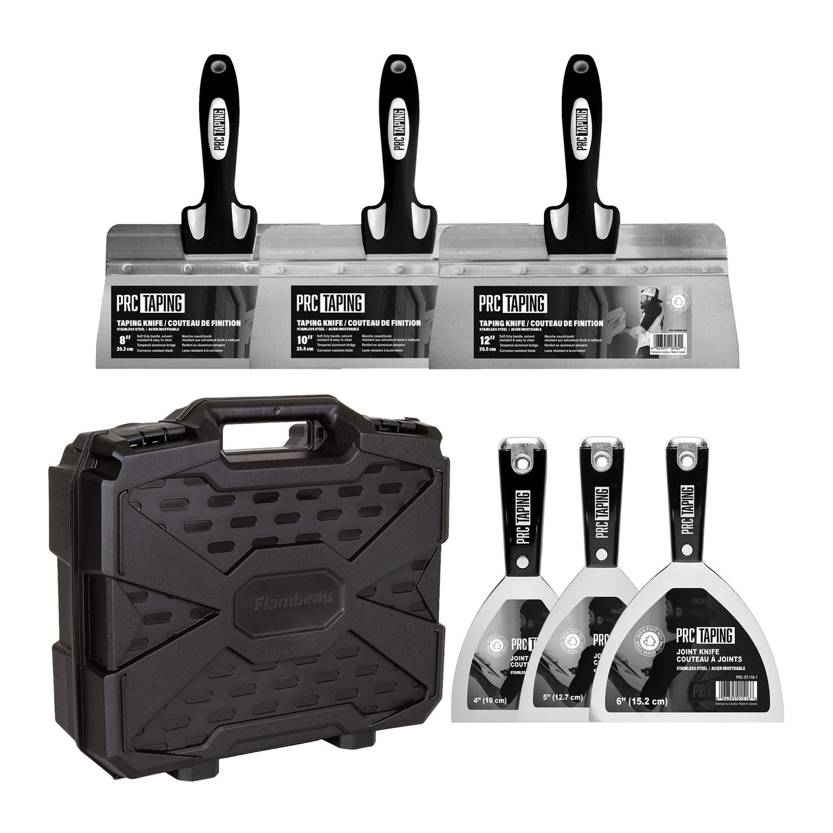 Kit maître de couteaux à enduire PRC avec mallette à outils compacte offerte