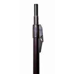 Close-up of Columbia Hydra-Reach Long Extendable Flat Box Handle made from aluminum and steel components with a black finish and rubber grips