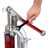 Close-up of person using wrench to attach a Level 5 gooseneck to a Level 5 mud pump