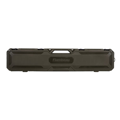 Dark army green 50.5-inch Flambeau semi-automatic taping tool case made of rugged polymer