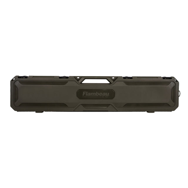 Dark army green 50.5-inch Flambeau semi-automatic taping tool case made of rugged polymer