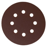 Hojas de lija radiales de grano mixto Richard de 5" con 8 agujeros (paquete de 5)