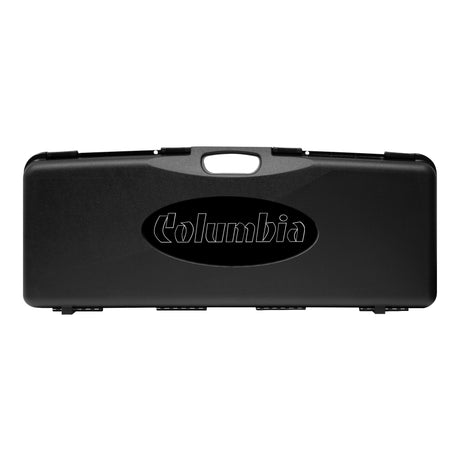 Closed 33-inch black polymer Columbia Mud Roller Case with handle and closed latches