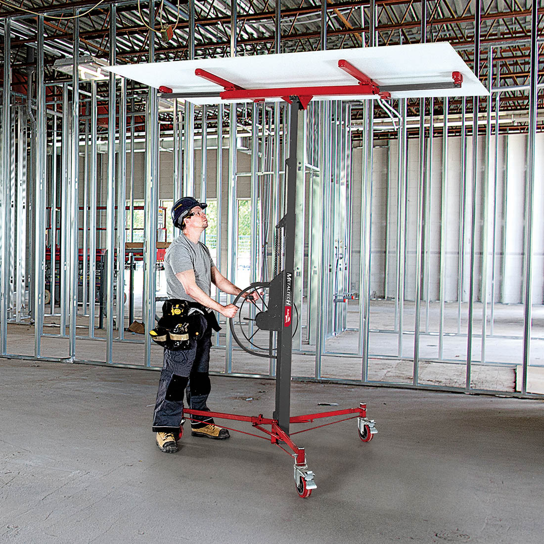 Elevador de paneles y paneles de yeso MetalTech BuildMan®