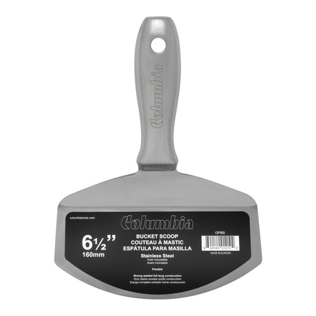 Columbia One Piece Bucket Scoop made with stainless steel blade, one-piece handle, and full tang construction