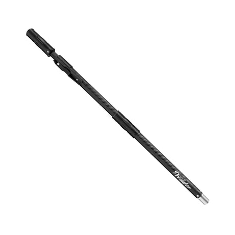 Slightly extended Columbia Predator One Extendable Handle with black carbon fiber body, steel components, and black rubber grips