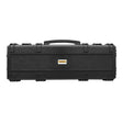 Black 46-inch TapeTech Hard Utility Case with handle and latch locks, front view