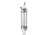 Close-up of TapeTech 14TT MudRunner head with clear tube, white body, and steel parts