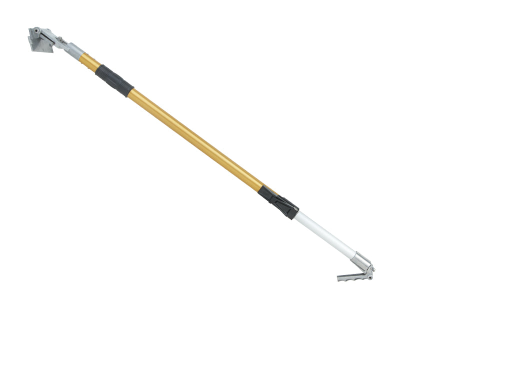TapeTech 88TTE Box XTender Handle head with a gold body, black rubber grips, steel components, and a slightly extended white handle