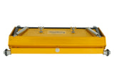 12-inch TapeTech EasyClean Finishing Box with gold aluminum body, brass blade holder, and crown control, back view