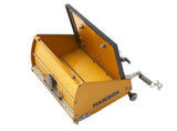 Open 10-inch TapeTech Power Assist MAXXBOX Flat Box with gold aluminum body, brass blade holder, and crown control