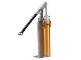 TapeTech 76TT-CA EasyClean Loading Pump with a gold body, grey leg and components, and a black handle, left side