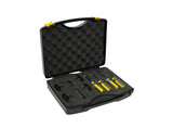 Open black TapeTech ATF Tool Maintenance Kit with foam cutouts, nut drivers, t-handle allen keys, and gauges