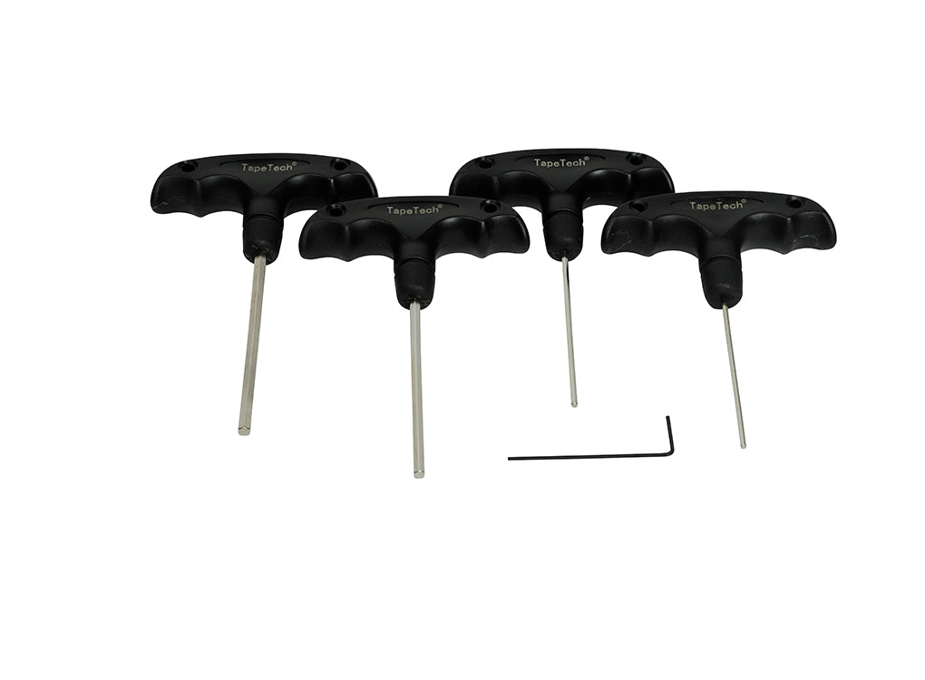 4 TapeTech t-handle allen keys with black ergonomic handle
