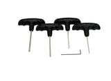 4 TapeTech t-handle allen keys with black ergonomic handle