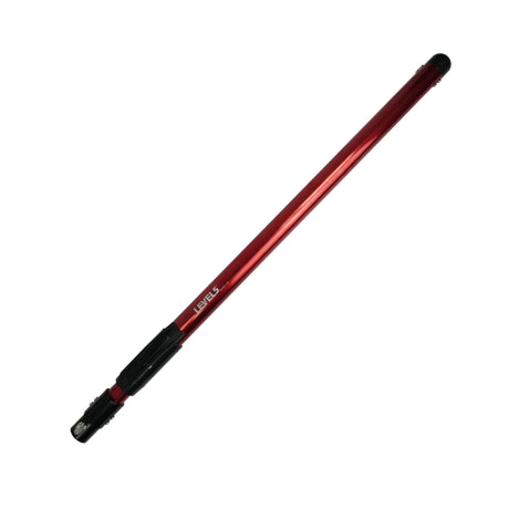 52-inch Level 5 Extendable Accessory Handle made of solid aluminum, with red finish