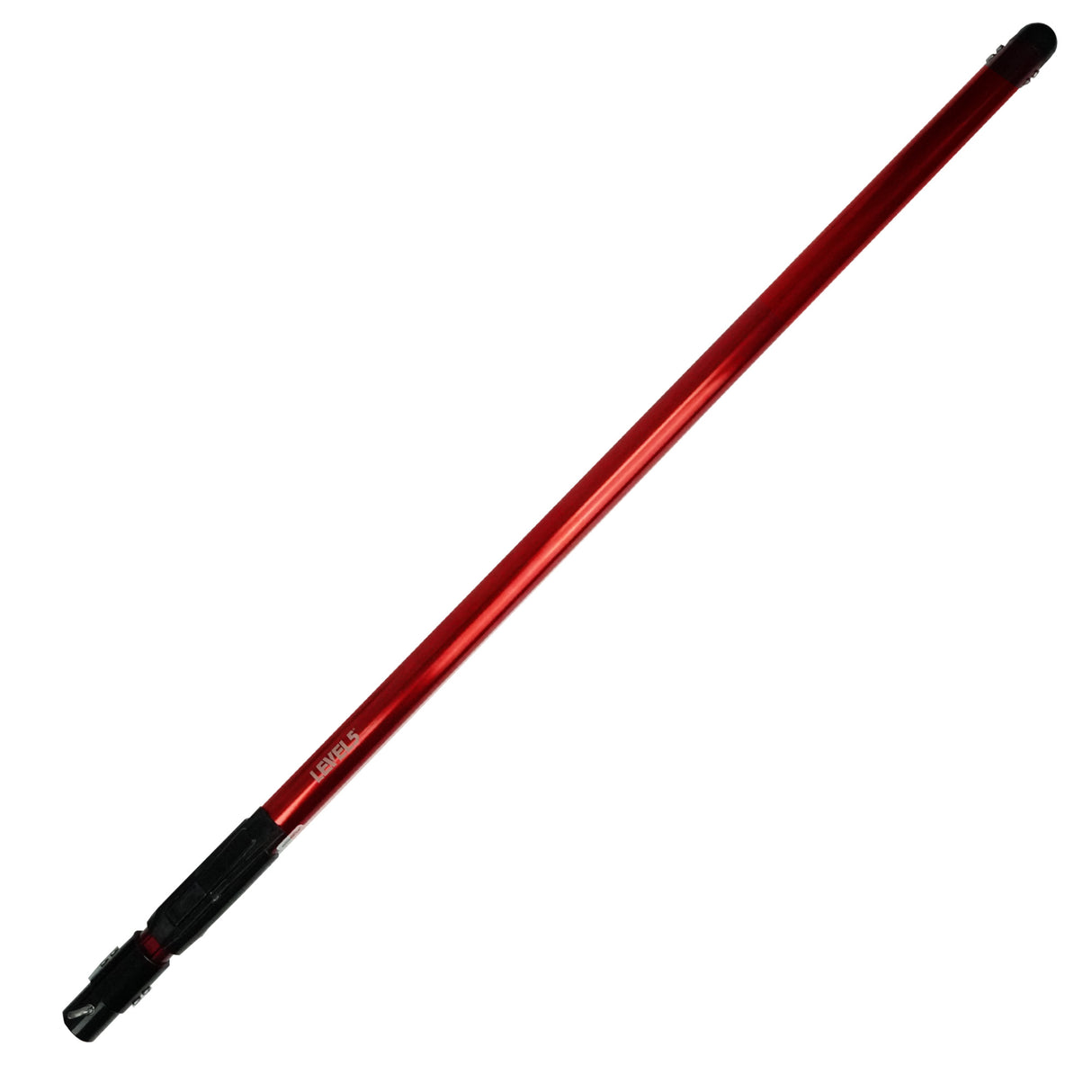 72-inch Level 5 Extendable Accessory Handle made of solid aluminum, with red finish