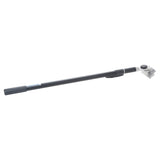 Retracted Asgard Brakeless Box Handle with black handle, rubber grip, and stainless steel head, side view