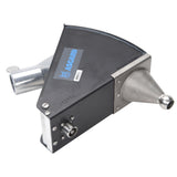 Asgard 8-inch Applicator Box Head with stainless steel cone, D-shaped adapter, and black body, quarter view