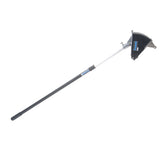 Extended 43-inch - 76-inch Asgard Extension Support Handle with black outer handle attached to a black Asgard Applicator Box