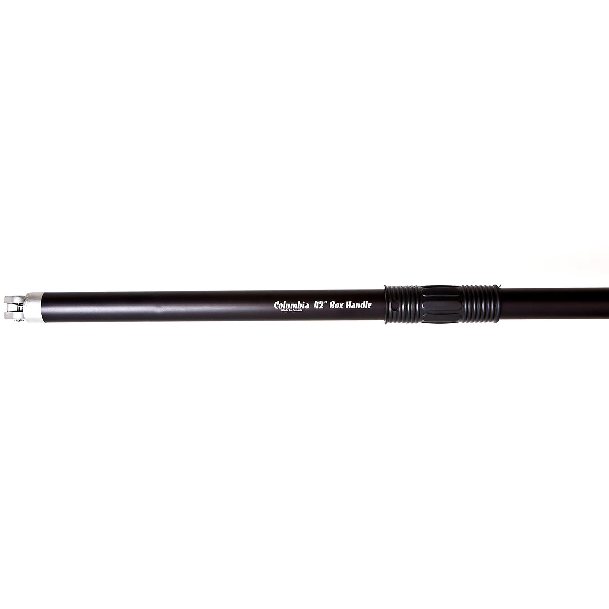 Black Columbia 180 Grip Flat Box handle with gunmetal grey break handle and black rubber grip, top view
