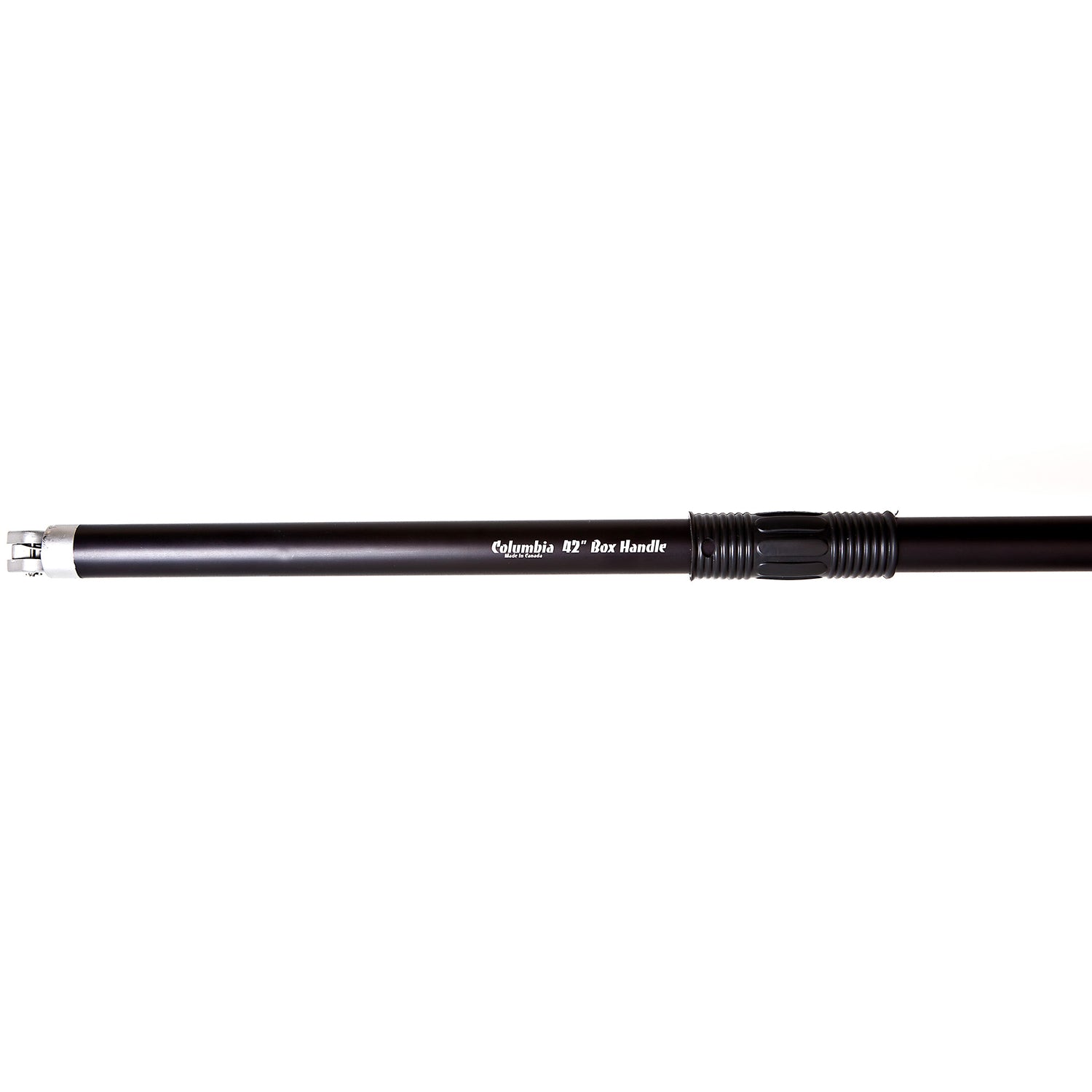Black Columbia 180 Grip Flat Box handle with gunmetal grey break handle and black rubber grip, top view
