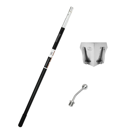 semi-automatic Columbia taping set with twist and lock handle, angle head adaptor, and 2.5-inch standard flusher
