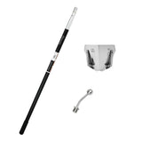 Semi-automatic Columbia taping set with twist and lock handle, angle head adaptor, and 3-inch standard flusher