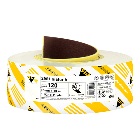 Sia Abrasives Papier abrasif à dos éponge 3,5 po x 11 verges