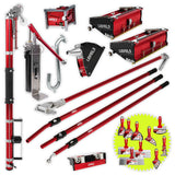 Level 5 automatic taping set including, auto taper, handles, flat boxes, head attachments, gooseneck, mud pump, and bonus hand tool set