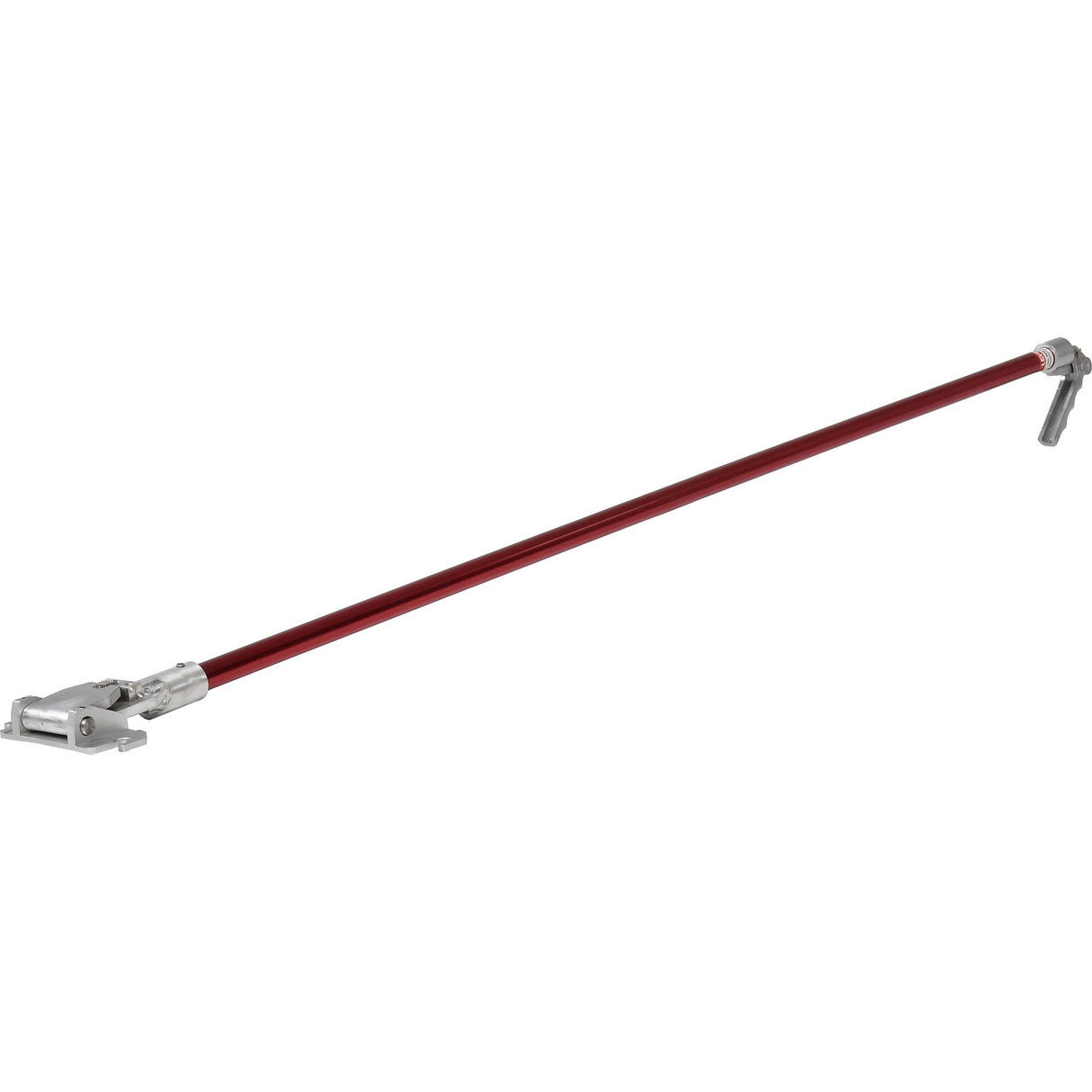 54-inch Level 5 Fixed Length Flat Box Handle with a red aluminum tube and stainless steel brake lever and handle head