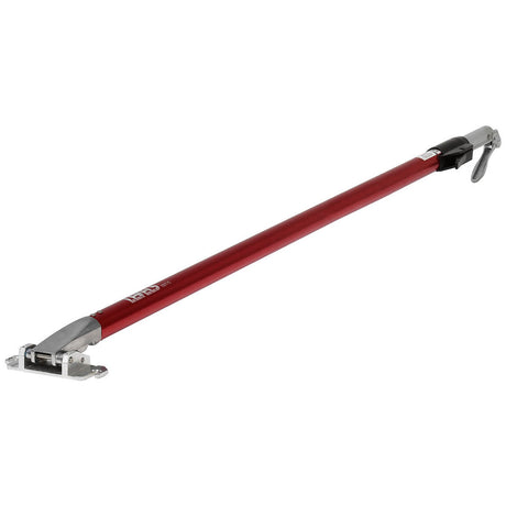 48-inch to 78-inch Level 5 Flat Box Extendable Handle made of aluminum with red finish, grey handle head, and brake