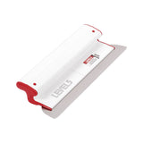 16-inch Level 5 Composite Skimming Blade with a stainless steel blade, red composite end caps, and a white plastic body