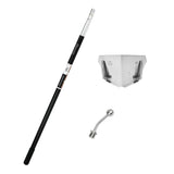 Semi-automatic Columbia taping set with twist and lock handle, angle head adaptor, and 4-inch standard flusher