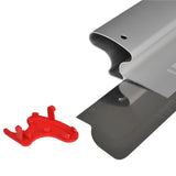 Level 5 skimming blade pole adaptor attached to a painter’s pole, holding a Level 5 smoothing blade feathering a mud coat on a joint