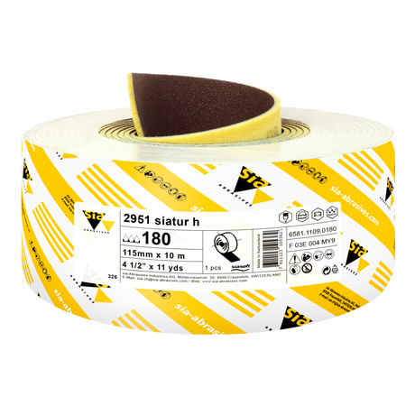 Sia Abrasives Papier abrasif à dos éponge 4,5 po x 11 verges