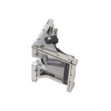 Asgard 2.5-inch angle head with stainless steel frame, patented positive ball retainer, and easy roll wheels, side view