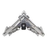 Asgard 3-inch angle head with stainless steel frame, patented positive ball retainer, and easy roll wheels, top view