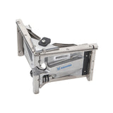 Asgard 3.5-inch angle head with stainless steel frame, patented positive ball retainer, and easy roll wheels, quarter view