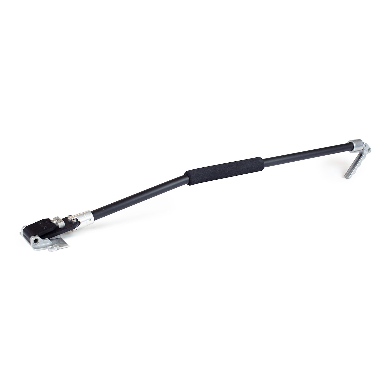 Columbia Bent Box Handle with a soft black grip, black painted finish, and a gunmetal grey head and brake handle