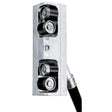 Gunmetal grey Columbia Corner Roller with stainless steel top rollers attached to a black Columbia handle