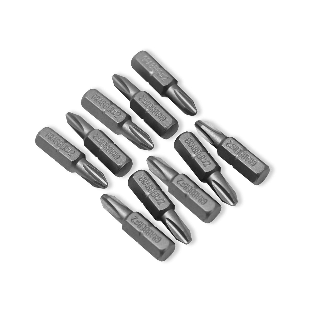 Puntas de broca Phillips #2 Grabber (paquete de 10)