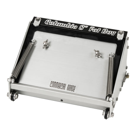 8-inch Columbia Inside Track Fat Boy Finishing Box made from billet aluminum and steel componenets, top back view