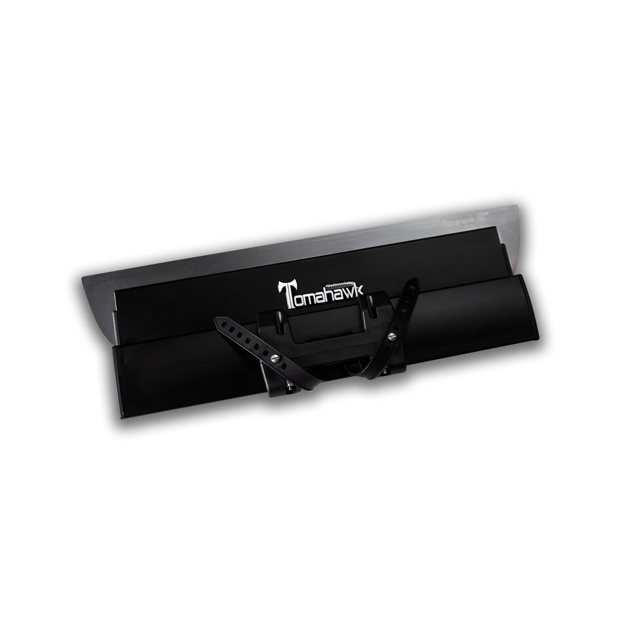 18-inch Columbia Tomahawk Smoothing Blade with a stainless steel blade featuring rounded edges and a black plastic body