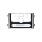 Columbia Flat Applicator made from billet aluminum and steel components with a black painted finish, front view