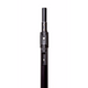 Close-up of handle lock on Columbia Extendable Handle made from aluminum and steel components with a black finish, front view