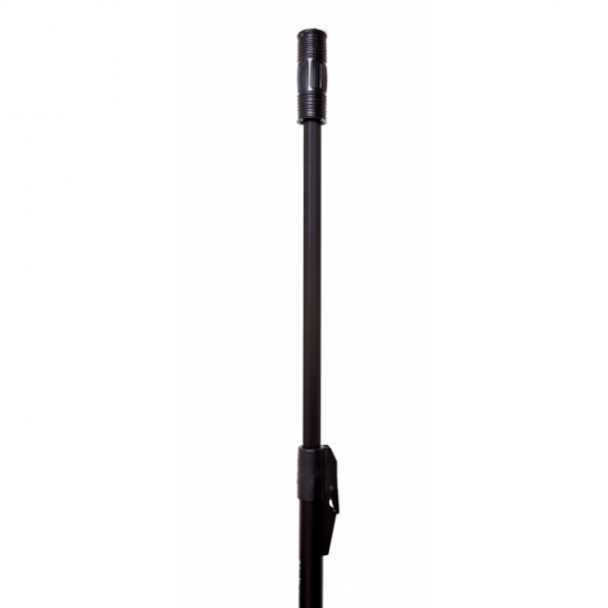 Close-up of fully extended Columbia Extendable Handle made from billet aluminum and steel components with a black finish