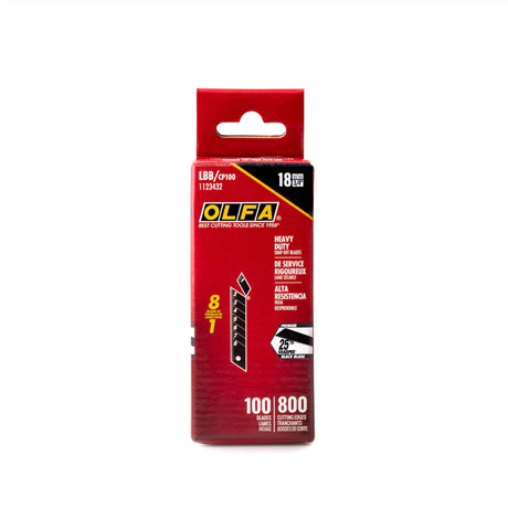 Cuchillas desprendibles negras ultra afiladas para trabajo pesado Olfa de 18 mm